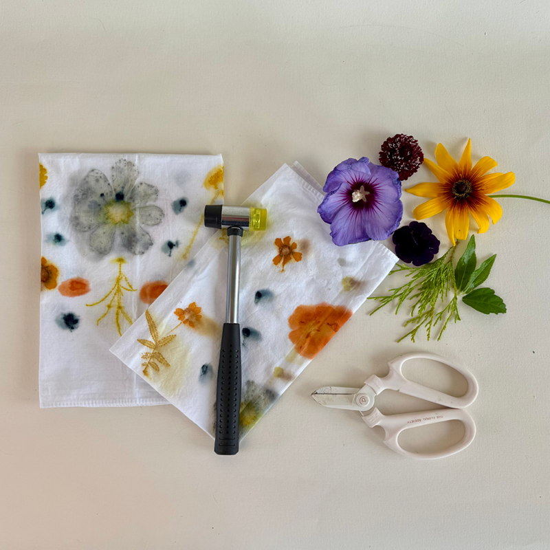 Floral Eco-Print Bandana