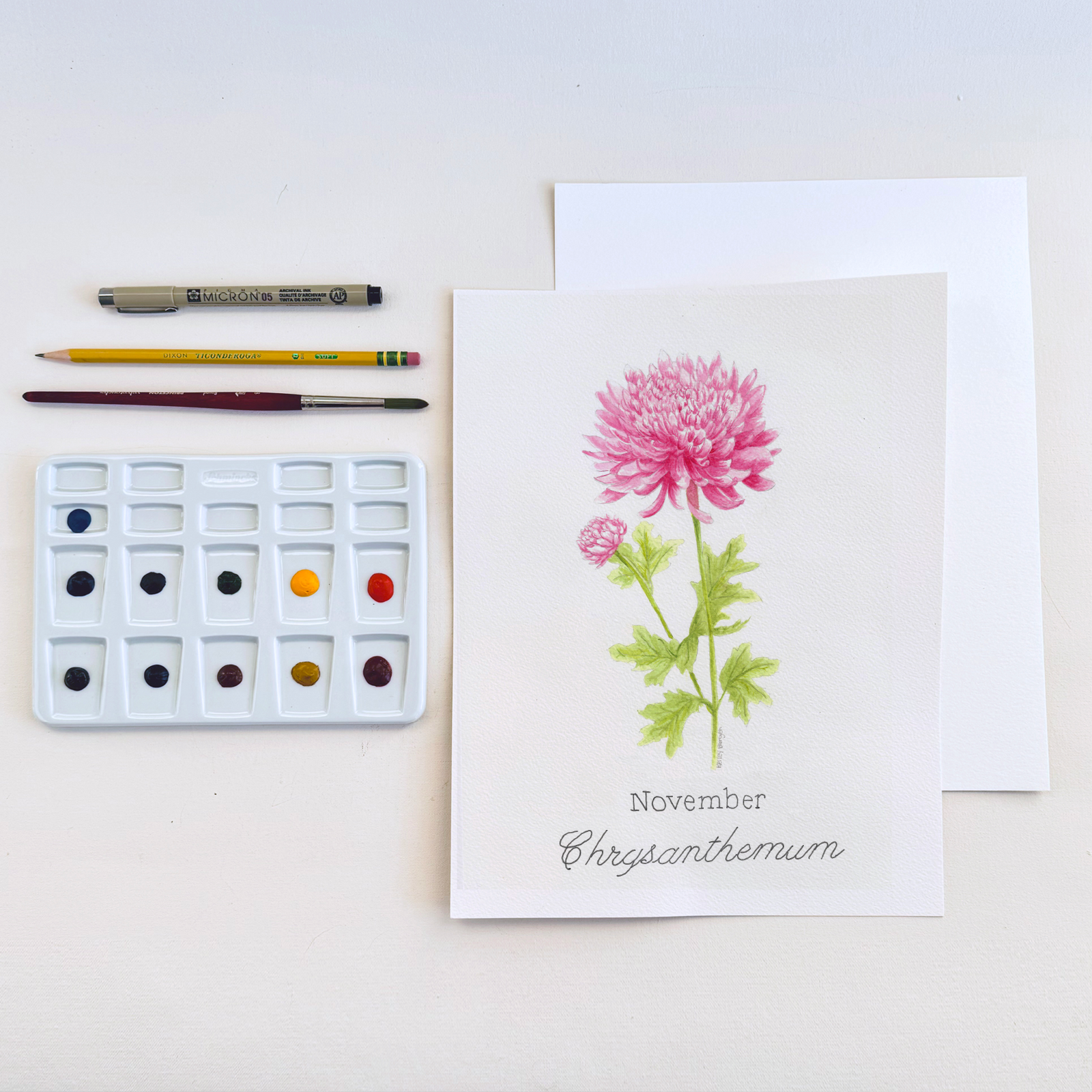 Watercolor Chrysanthemum