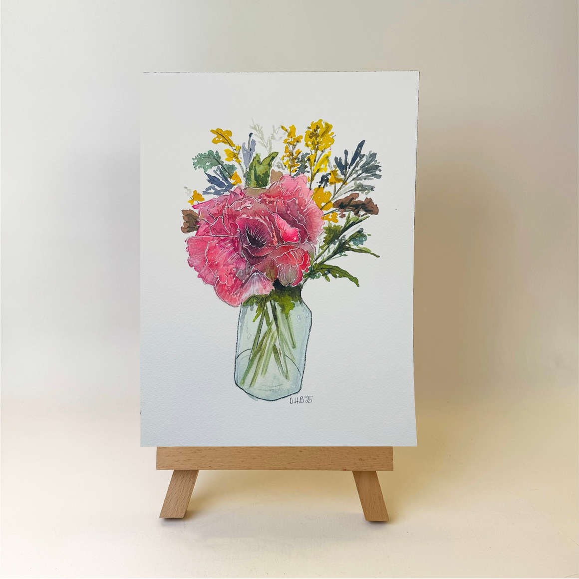 Watercolor Romantic Bouquet