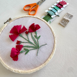 Dianthus Floral Embroidery