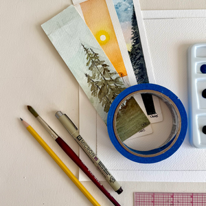 Watercolor Landscape Bookmarks
