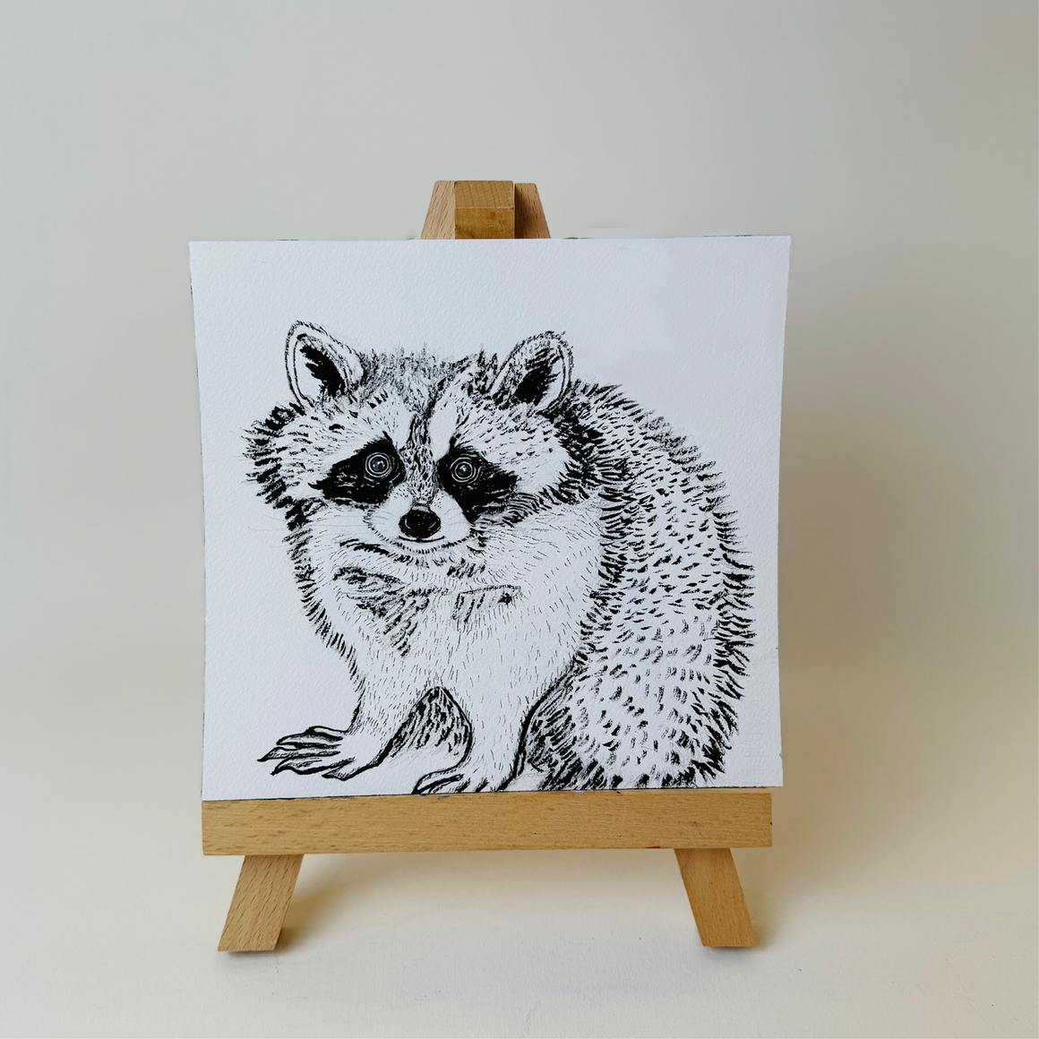 Japanese Sumi Ink Raccoon