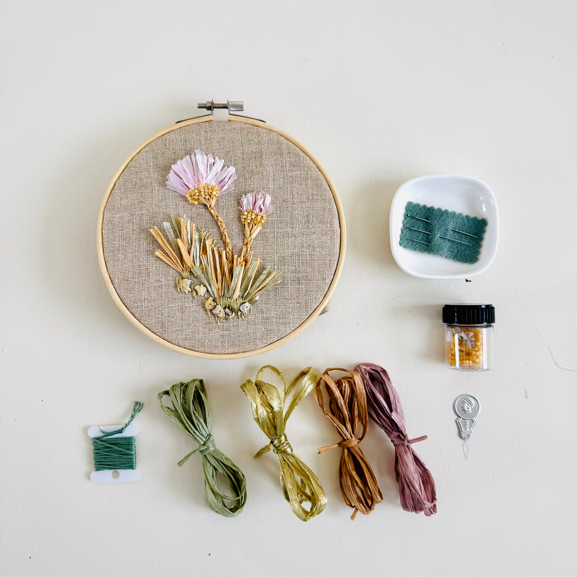 Thistle Floral Embroidery
