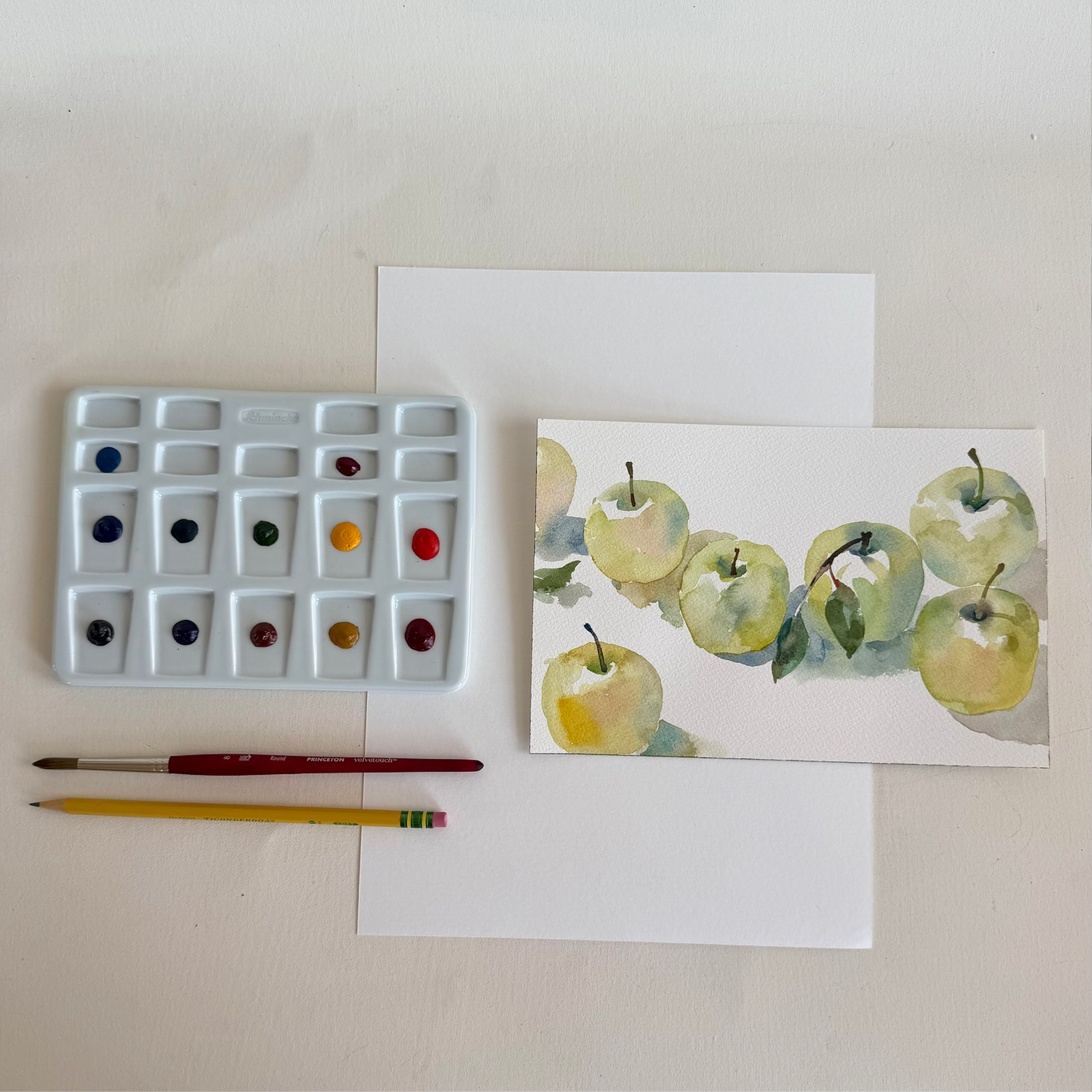 Watercolor Autumn Apples