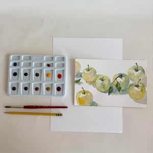 Watercolor Autumn Apples