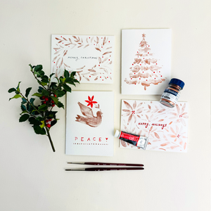 Bronze Shimmer Holiday Cards