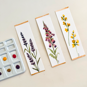 Watercolor Botanical Bookmarks