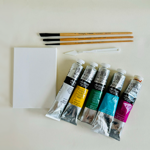 Zinnia Bouquet in Oil