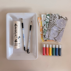 Multicolor Suminagashi Paper Marbling