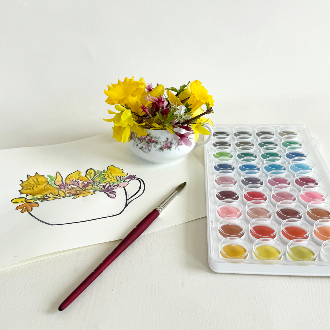 Budding Artists: Teacup Bouquets