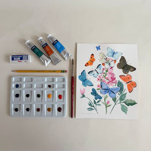 Watercolor Summer Butterflies
