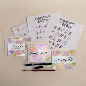 Watercolor Brush Pen Note Cards
