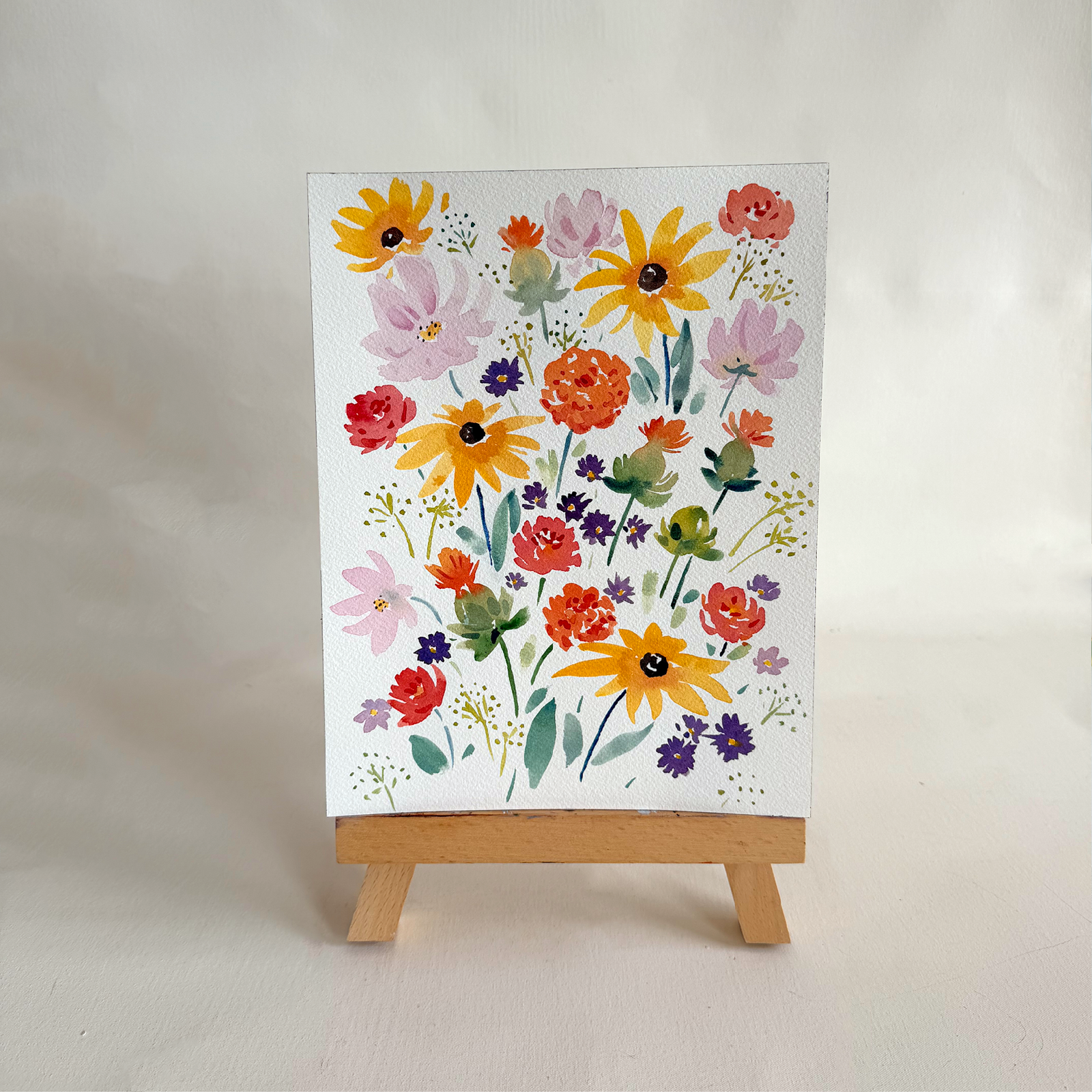 Watercolor Fall Wildflowers