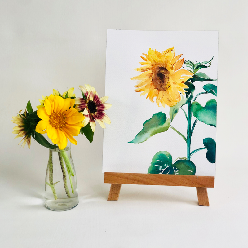 Watercolor Sunflowers