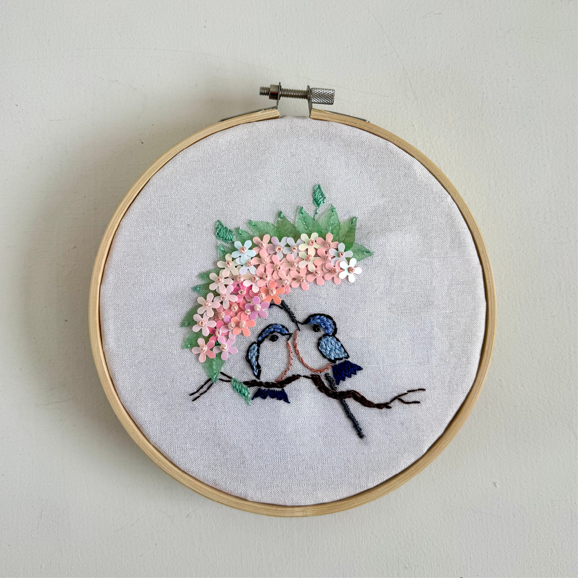 Beaded Blooms & Birds Embroidery