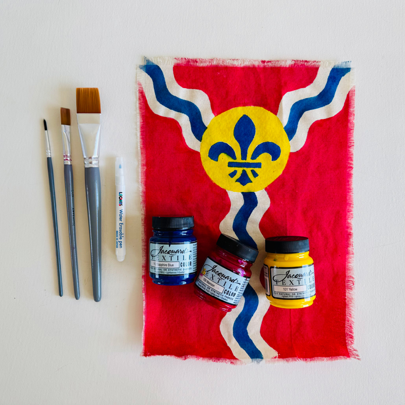 Hand Painted St. Louis Flag