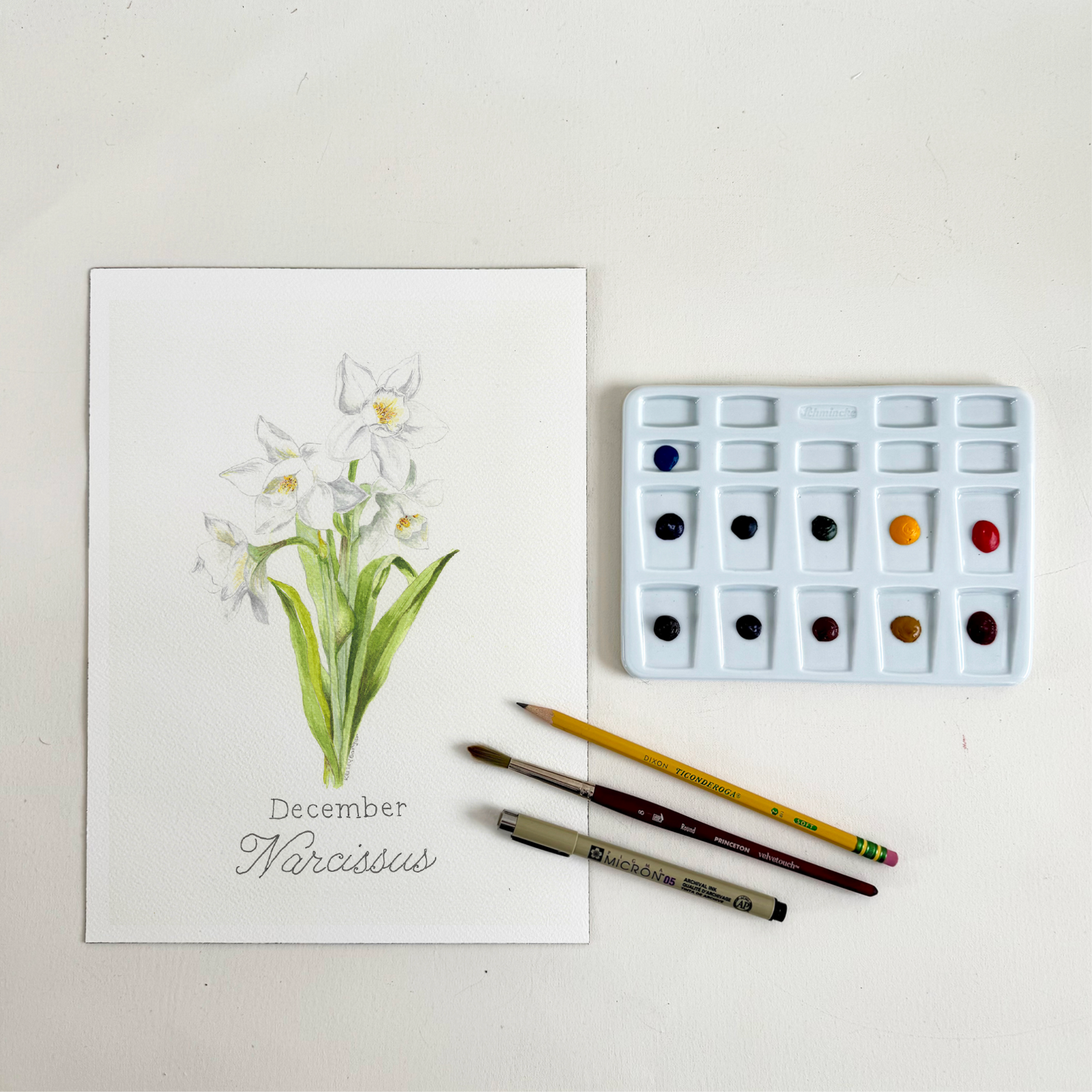 Watercolor Narcissus