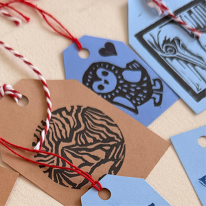 Block Printed Gift Tags