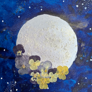 Fun with Flowers Moon Painting