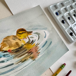 Watercolor Duckling