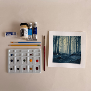 Watercolor Fireflies