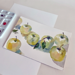 Watercolor Autumn Apples