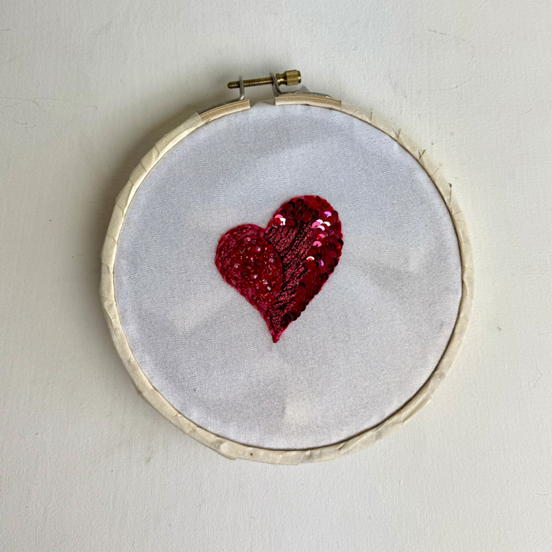 Sequin Heart Embroidery