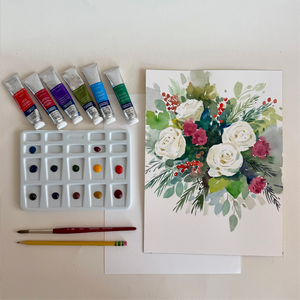 Immersive Watercolor Holiday Arrangement