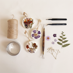 Pressed Flower Clay Ornaments