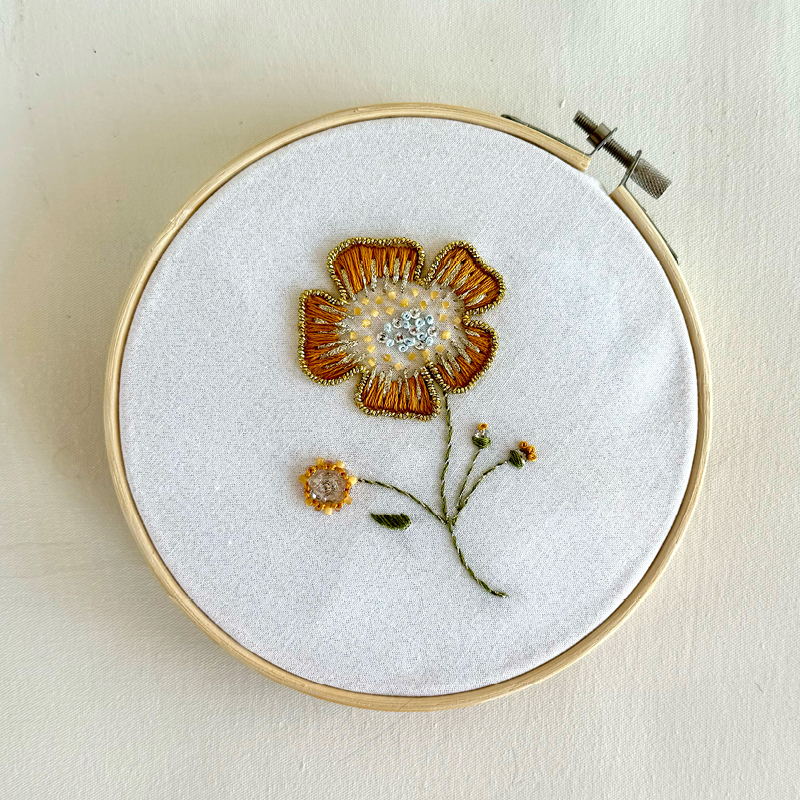 Beaded Flower Embroidery