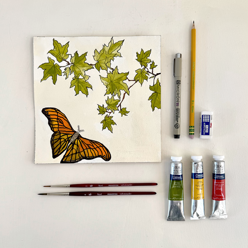 Korean  Butterfly Painting