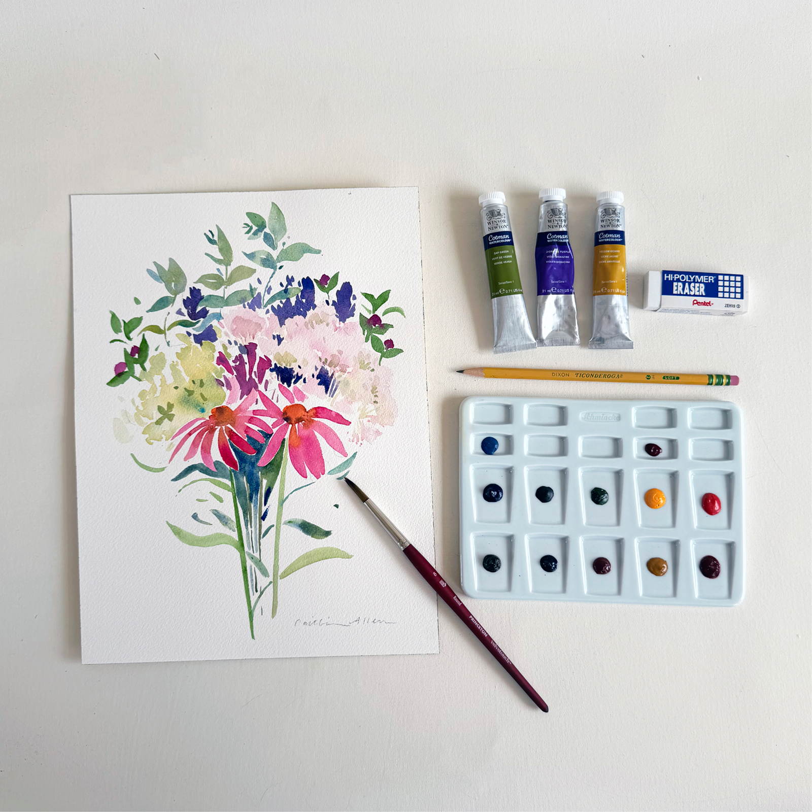 Watercolor Wildflower Bouquet