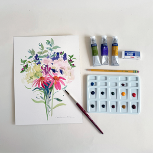 Watercolor Wildflower Bouquet