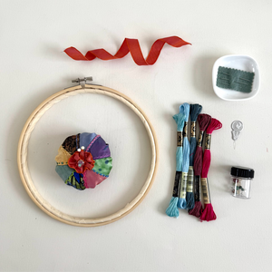 Pieced Embroidery Pincushion Workshop