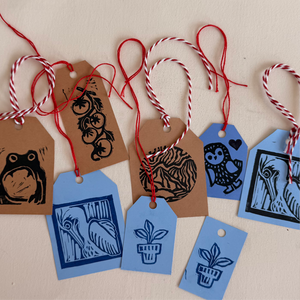 Block Printed Gift Tags