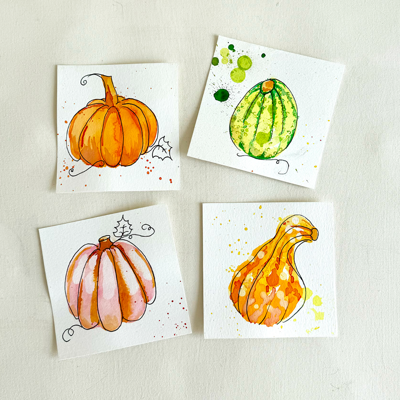 Playful Pumpkin Illustrations