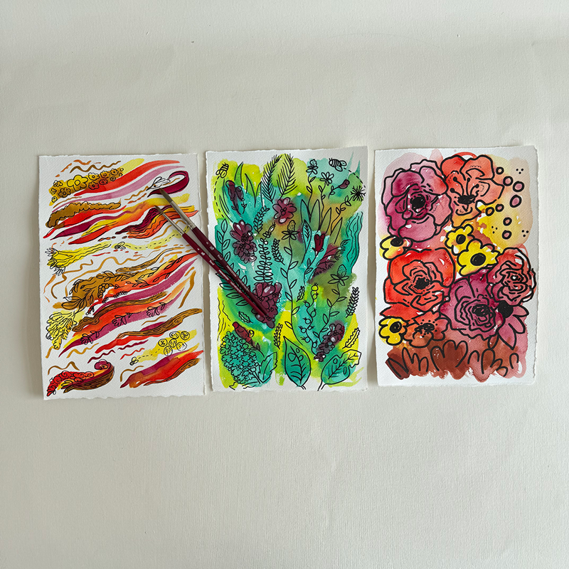 Watercolor Mixed Media Creations