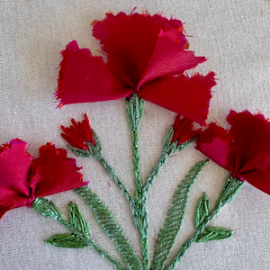 Dianthus Floral Embroidery