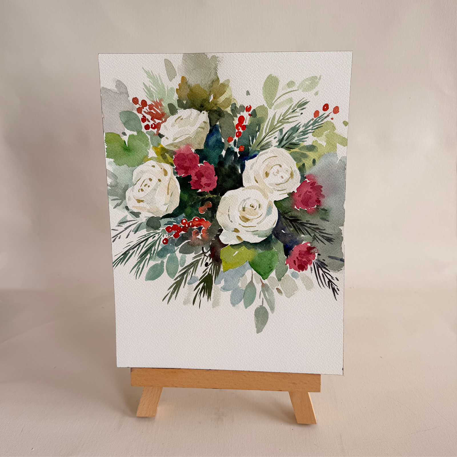Immersive Watercolor Holiday Arrangement