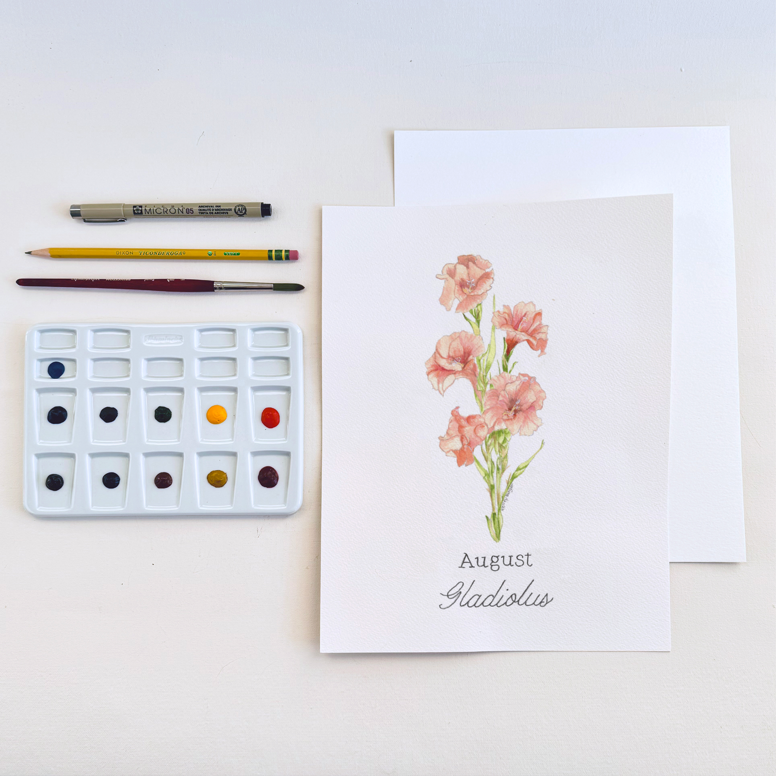 Watercolor Gladiolus