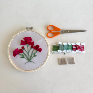 Dianthus Floral Embroidery