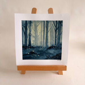 Watercolor Fireflies