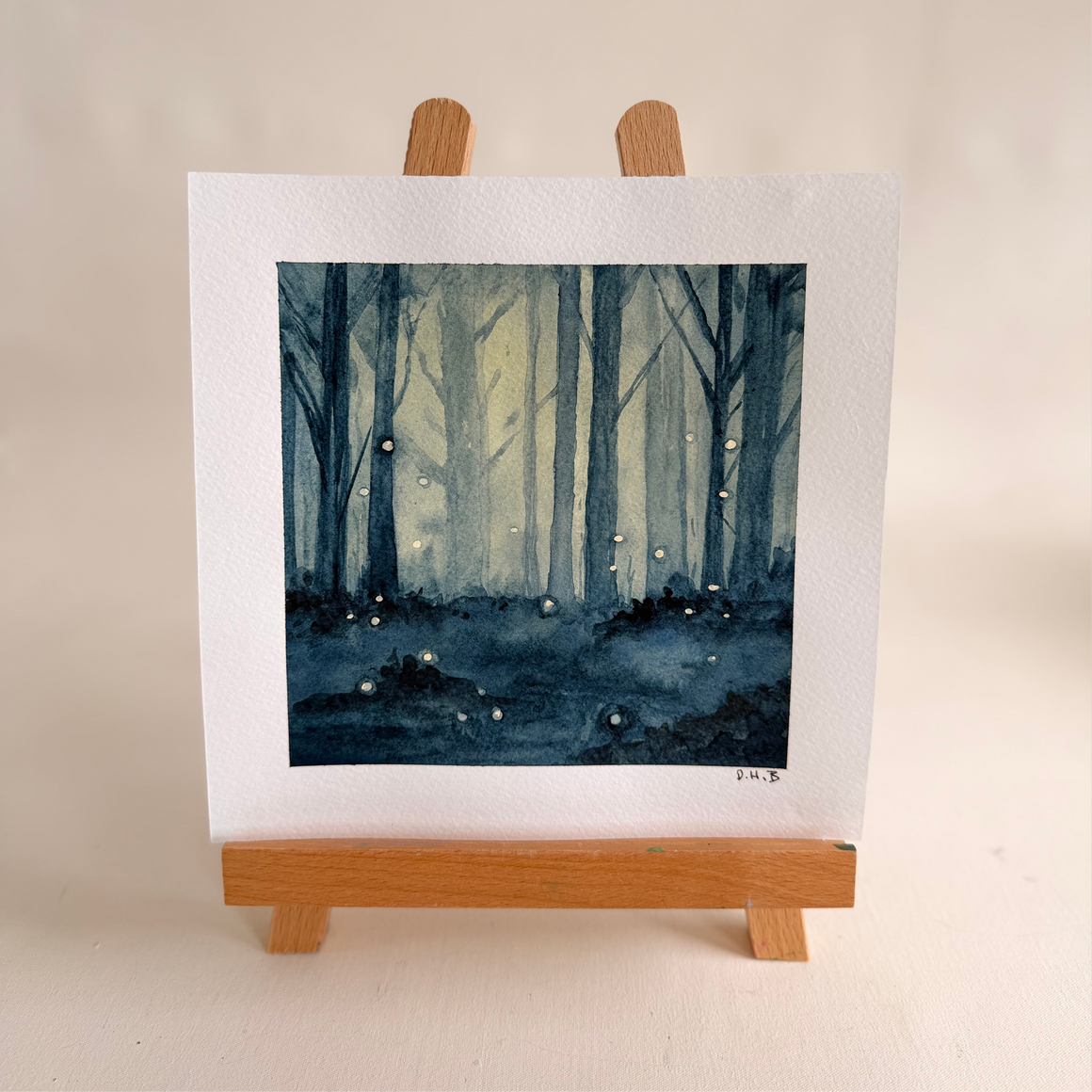 Watercolor Fireflies