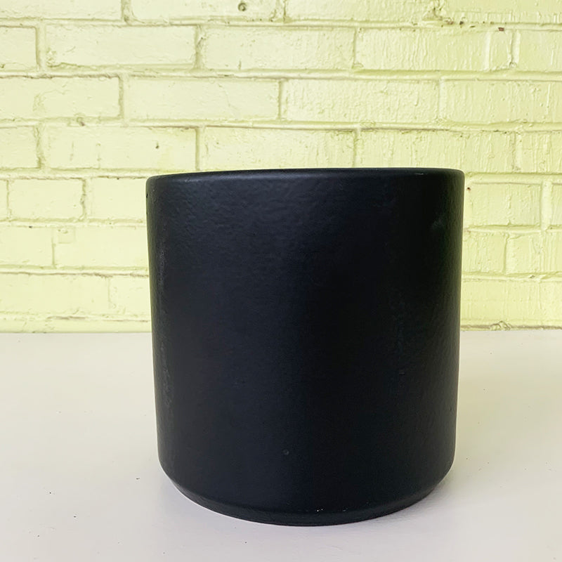 matte planter pot Deep Cylinder Planter Matte Black