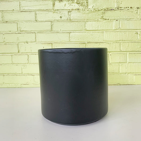 Deep Cylinder Planter Matte Black