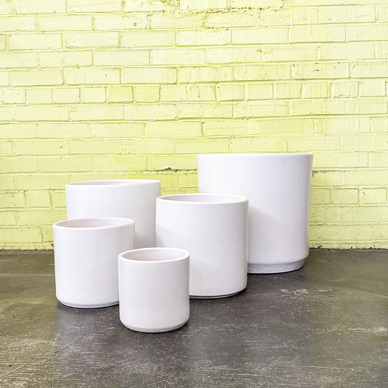 cylinder plant pot Deep Cylinder Planter Matte White