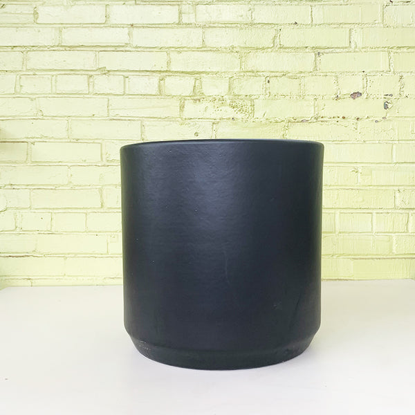 Deep Cylinder Planter Matte Black