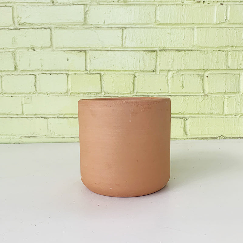 large cylinder plant pot Deep Cylinder Planter Buff Clay