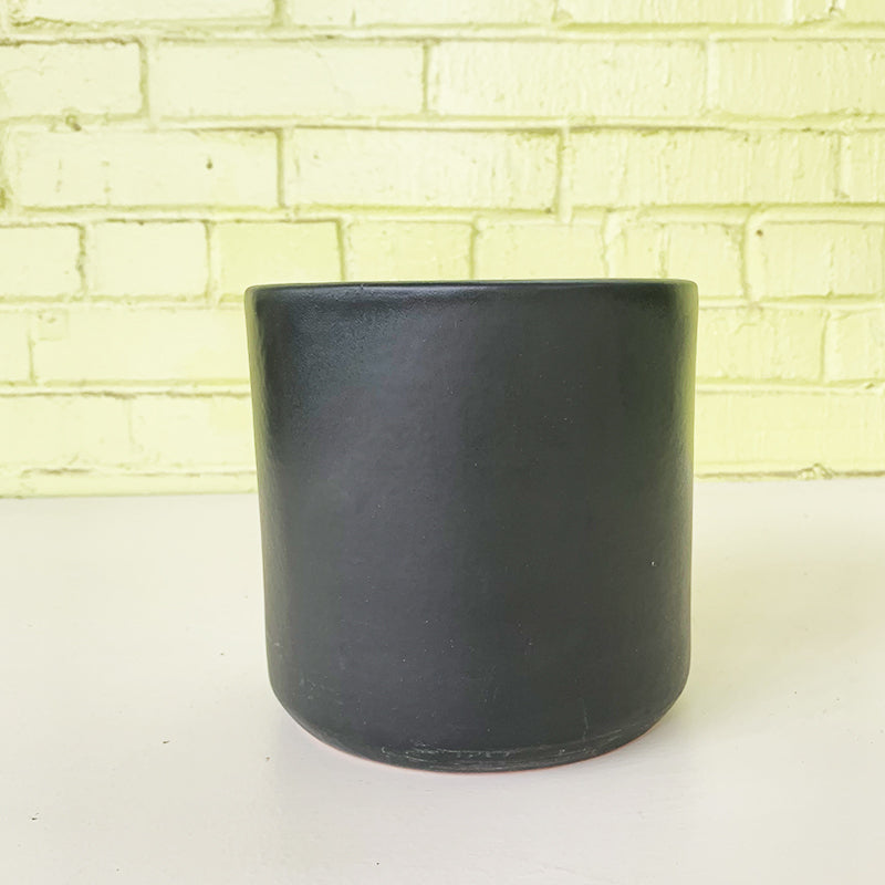 black ceramic plant pots Deep Cylinder Planter Matte Black