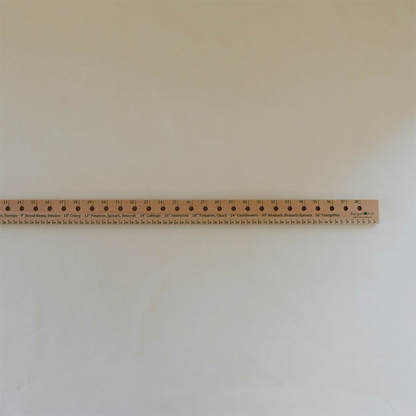 Muldale Wooden Seed Spacing Ruler with Holes - Plant Seed Spacer Tool for  Depth - 12 Seedling Planter Tool for Garden Organization - Planting Ruler